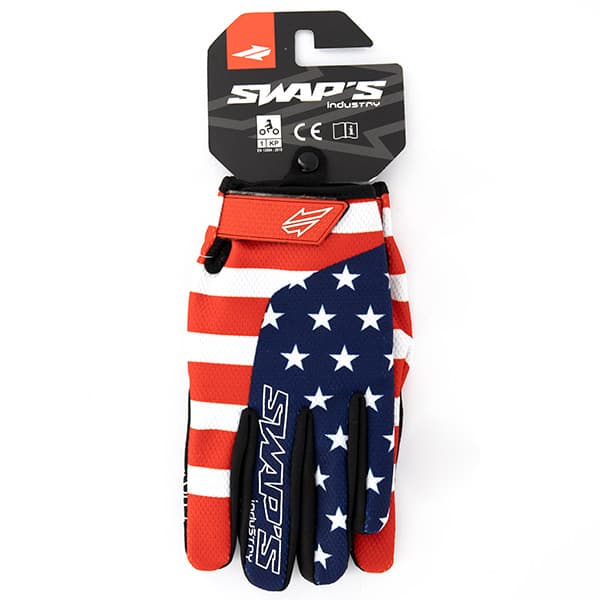 Gants Cross GAN095 2XL - Bleu Rouge Blanc - Homologué CE KP1  vue 2