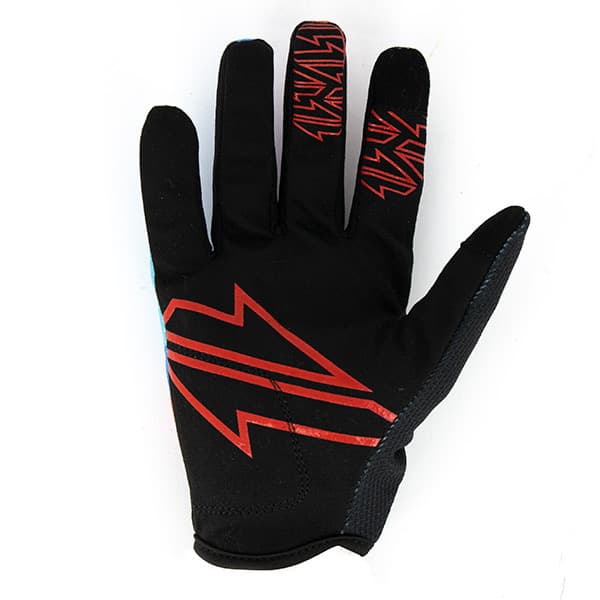 Gants Cross GAN095 XS - Noir Rouge Bleu - Homologué CE KP1  vue 3