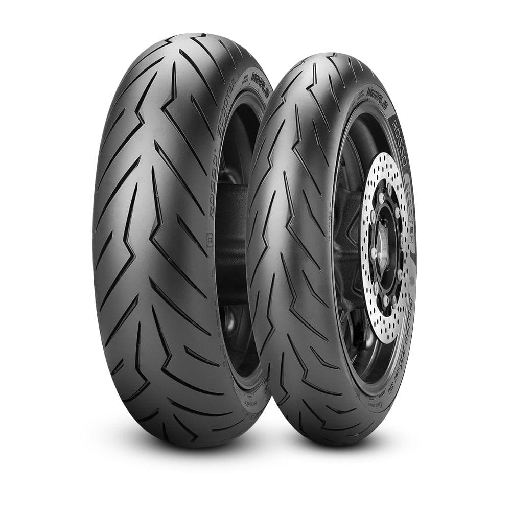 Pneu 90/90 - 12 44J TL Pirelli DIABLO ROSSO Arrière vue 2