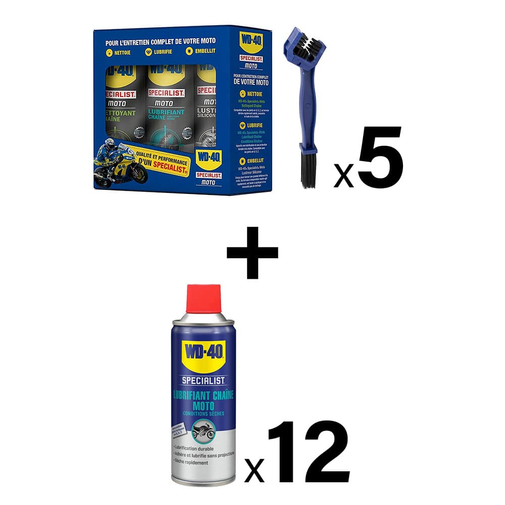 Opération Spray 2025/2026 : 5 Kit Tripack & Brosse + 1 Cartons Lub Chaine Gratuit !