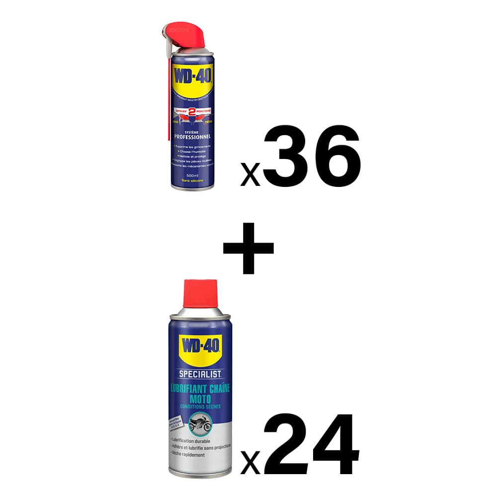 Opération Spray 2023: 3 Cartons Multi fonctions 500 ml + 2 Cartons Lub Chaine Gr