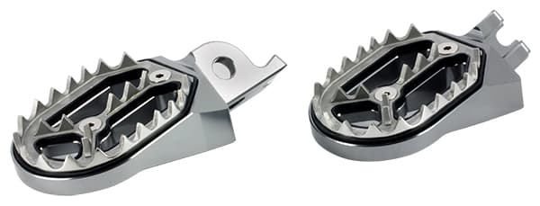 Repose-pieds Alu CNC Couleur Titane HONDA