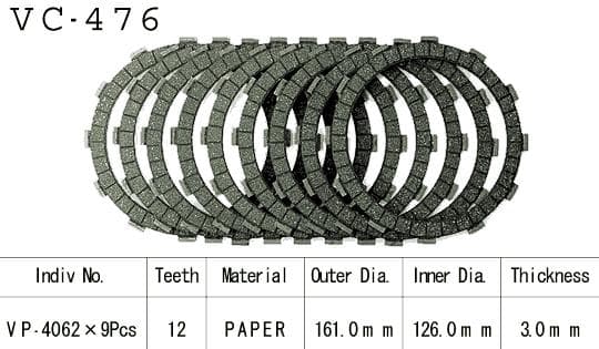 Kit Disques d'Embrayage Garnis Zx-11 Ninja 1993/1996